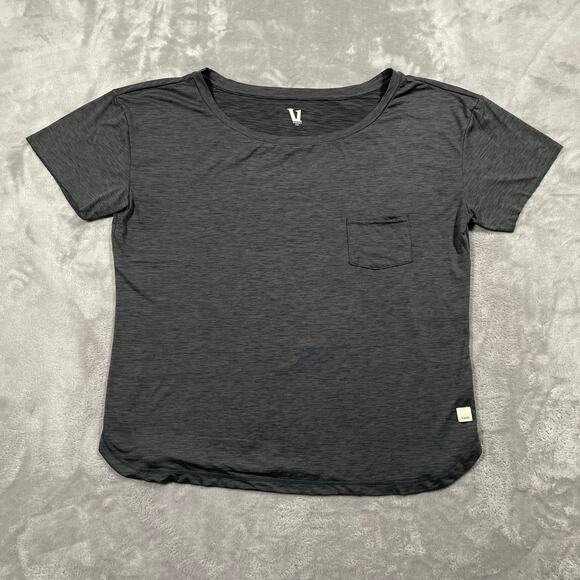 Vuori Lux Performance Tee Large Grey Workout Athleisure Hiking Quick Dry - Picture 1 of 9